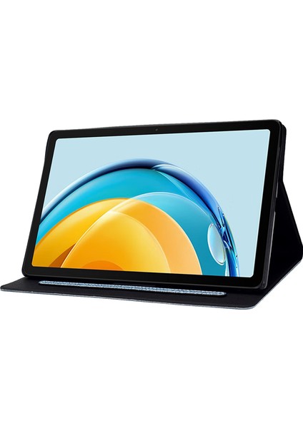 Huawei Matepad Se Için 10.4 Inç Darbeye Dayanıklı Kılıf Çizilmez Işıltılı Deri Kapak Tablet Kabuk-Mavi (Yurt Dışından)