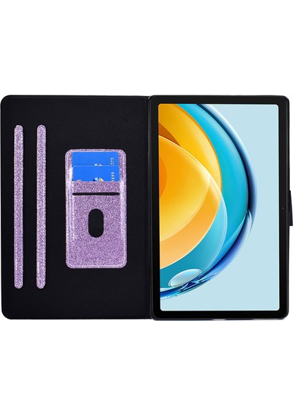 Huawei Matepad Se Için 10.4 Inç Darbeye Dayanıklı Kılıf Çizilmez Işıltılı Deri Kapak Tablet Kabuk-Mor (Yurt Dışından) fiyatları