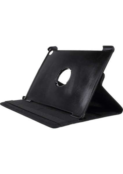 Huawei Mediapad M5 10/m5 10(Pro)-Siyah Için Döner Standlı Litchi Deri Deri Kılıf (Yurt Dışından)