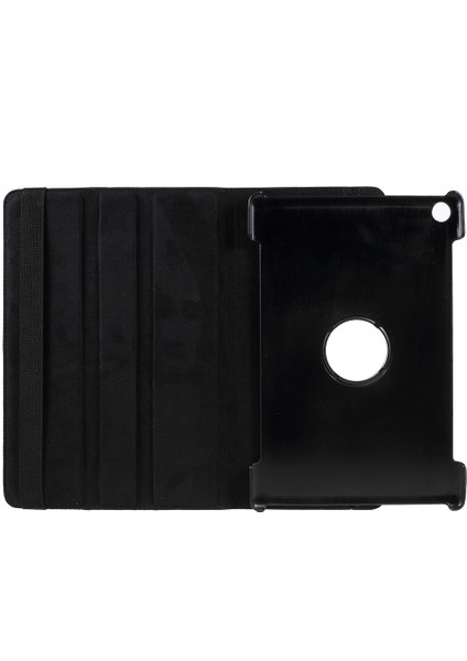 Huawei Mediapad M5 10/m5 10(Pro)-Siyah Için Döner Standlı Litchi Deri Deri Kılıf (Yurt Dışından)