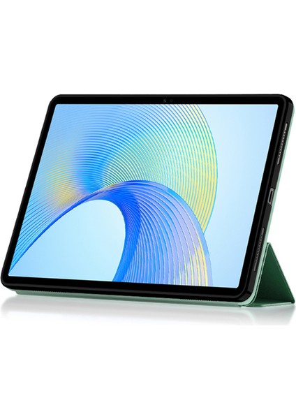 Honor Pad X9/pad X8 Pro,pu Deri Koruyucu Tablet Kapağı-Yeşil Için Üç Katlı Stand Kılıfı (Yurt Dışından)