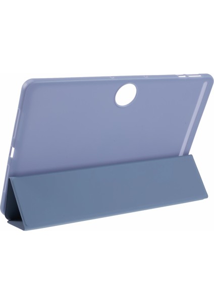 Honor Pad 9 Kılıf Çizilmez Pu+Silikon Üç Katlı Stand Tablet Kapağı-Mor (Yurt Dışından)