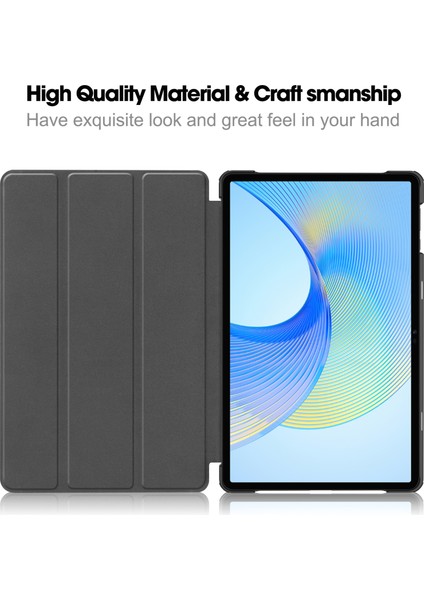 Honor Pad X8 Pro Üç Katlı Stand Akıllı Tablet Kılıfı Desen Baskı Pu Deri Kapak-Galaxy (Yurt Dışından)