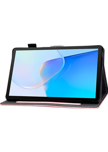 Huawei Matepad Se Için 10.4 Inç Darbeye Dayanıklı Kılıf Sığır Derisi Doku Pu Deri Tablet Kapak ile Kart Tutucu-Gül Altın (Yurt Dışından) modelleri