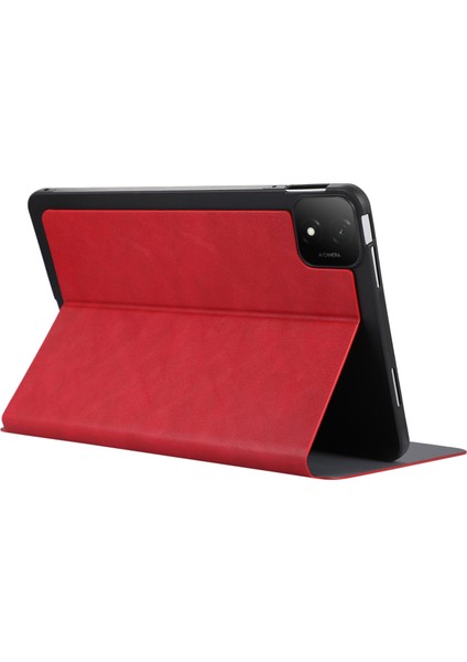 Honor Pad Gt Pro Için Darbeye Dayanıklı Kılıf Standlı Pu Deri Tablet Kılıfı-Kırmızı (Yurt Dışından) fırsatları