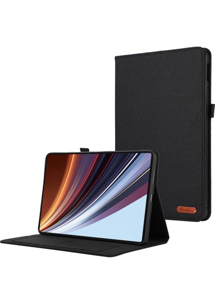 Honor Pad Gt Pro Için Deri Kılıf Kart Tutucu Kumaş Doku Tablet Standı Kapak-Siyah (Yurt Dışından)