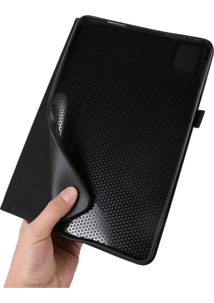 Honor Pad Gt Pro Için Deri Kılıf Kart Tutucu Kumaş Doku Tablet Standı Kapak-Siyah (Yurt Dışından)