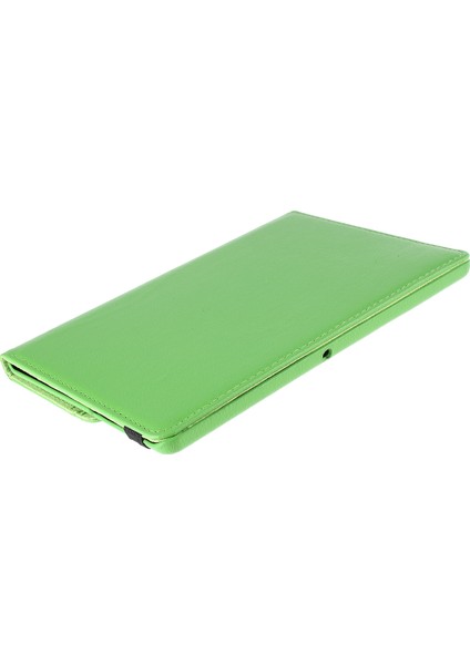 Huawei Mediapad T3 10 Litchi Deri Deri 360 Derece Döner Stand Çok Açılı Destek Tablet Kılıfı-Yeşil (Yurt Dışından)