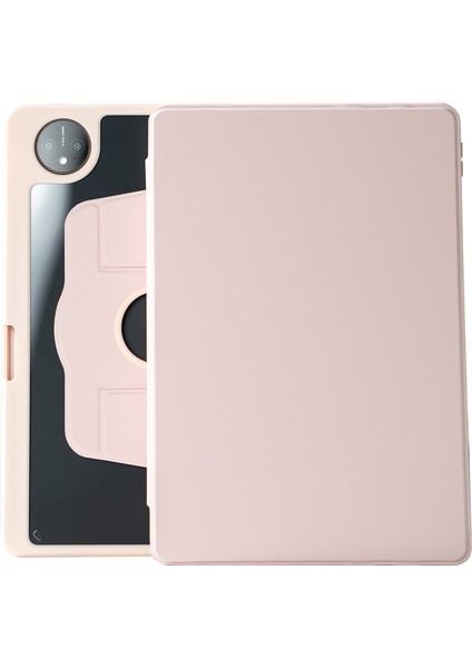 Huawei Matepad Pro 11(2022)/(2024)CASE Pu Deri Döner Standlı Tablet Kılıfı, Kalem Tutuculu-Pembe (Yurt Dışından)