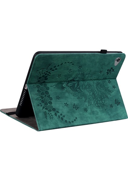 Koruyucu Kılıf Huawei Mediapad M5 Lite 10.1/mediapad C5 10 Baskılı Stand Pu Deri Kapak-Yeşil (Yurt Dışından)