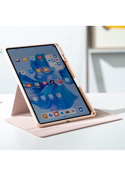 Huawei Matepad Pro 11(2022)/(2024)CASE Pu Deri Döner Standlı Tablet Kılıfı, Kalemlik-Bebek Mavisi Için (Yurt Dışından)