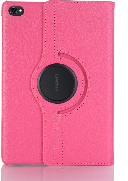 Huawei Mediapad M5 Lite 10/c5 10-Rose Için Döner Standlı Litchi Deri Deri Tablet Kılıfı (Yurt Dışından)