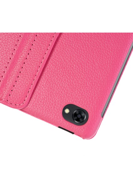 Huawei Mediapad M5 Lite 10/c5 10-Rose Için Döner Standlı Litchi Deri Deri Tablet Kılıfı (Yurt Dışından)