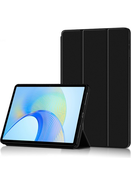 Honor Pad X9/pad X8 Pro Için Üç Katlı Stand Kılıfı, Pu Deri Koruyucu Tablet Kapağı-Siyah (Yurt Dışından)