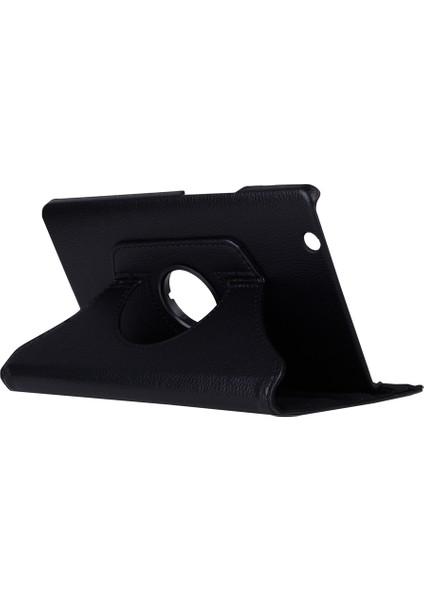 Litchi Tahıl Deri Döner Stand Tablet Kılıfı Huawei Mediapad M3 8.4 Inç-Siyah (Yurt Dışından)