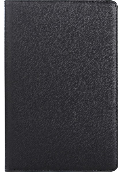 Litchi Tahıl Deri Döner Stand Tablet Kılıfı Huawei Mediapad M3 8.4 Inç-Siyah (Yurt Dışından)