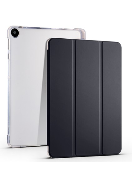 Huawei Matepad Se Için 10.4-Inç Kılıf Üç Katlı Stand Tablet Pu Deri Kapak ile Kalem Yuvası-Siyah (Yurt Dışından)