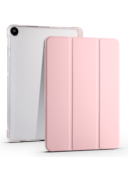 Huawei Matepad Se Için 10.4-Inç Kılıf Üç Katlı Stand Tablet Pu Deri Kapak ile Kalem Yuvası-Pembe (Yurt Dışından)