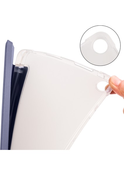 Huawei Matepad Se Için 10.4-Inç Kılıf Üç Katlı Stand Tablet Pu Deri Kapak ile Kalem Yuvası-Mor (Yurt Dışından)