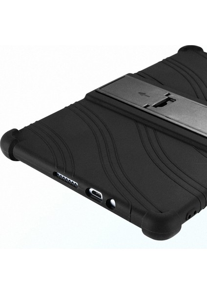 Honor Pad 7 10.1-Inç 2020 Için Yumuşak Silikon Kapak, Pc Kickstand Tasarımlı Tablet Koruyucu Kılıf-Kırmızı (Yurt Dışından)