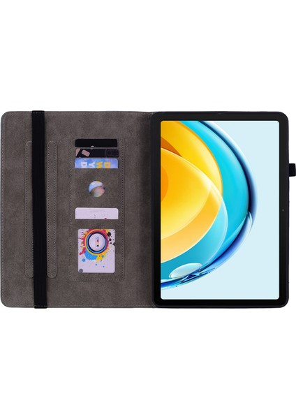 Huawei Matepad Se Için 10.4-Inç Anti-Toz Tablet Kılıfı Pu Deri + Tpu Kabuk Baskılı Tasarım Standı Kapak-Pembe (Yurt Dışından)