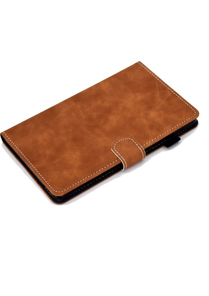 Huawei Matepad T8-Brown Için Kart Yuvalı Deri Stand Kılıfı (Yurt Dışından)