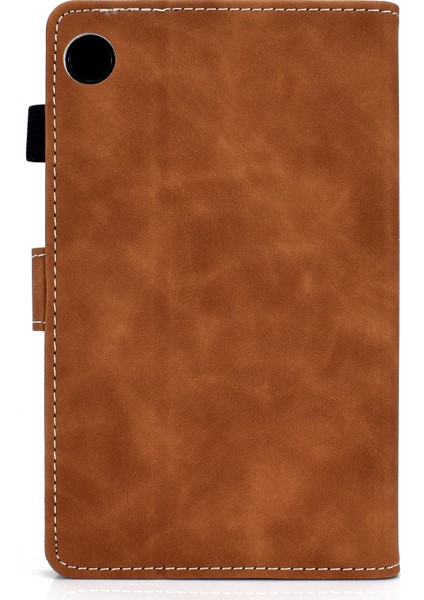 Huawei Matepad T8-Brown Için Kart Yuvalı Deri Stand Kılıfı (Yurt Dışından)