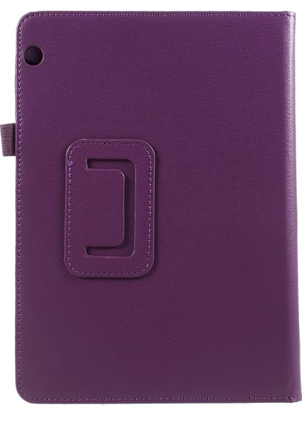 Katlanabilir Stand Pu Deri Kart Yuvası Koruyucu Tablet Kapağı Huawei Mediapad T3 10 Inç-Mor (Yurt Dışından)