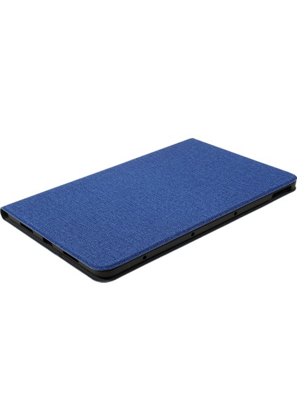 Kumaş Dokusu Pu Deri Stand Koruyucu Kapak Huawei Matepad 10.4(2020)/(2022)/HONOR V6-Blue (Yurt Dışından)