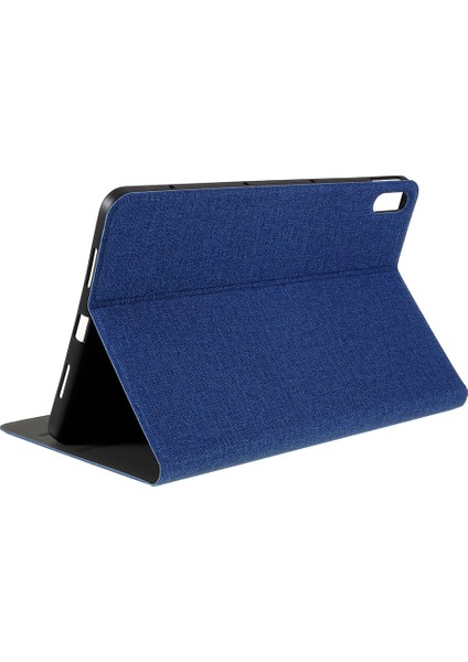 Kumaş Dokusu Pu Deri Stand Koruyucu Kapak Huawei Matepad 10.4(2020)/(2022)/HONOR V6-Blue (Yurt Dışından)