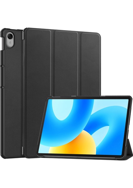 Huawei Matepad 11.5 Için Üç Katlı Stand Tablet Kılıfı Otomatik Uyandırma/uyku Tablet Deri Kapak-Siyah (Yurt Dışından)