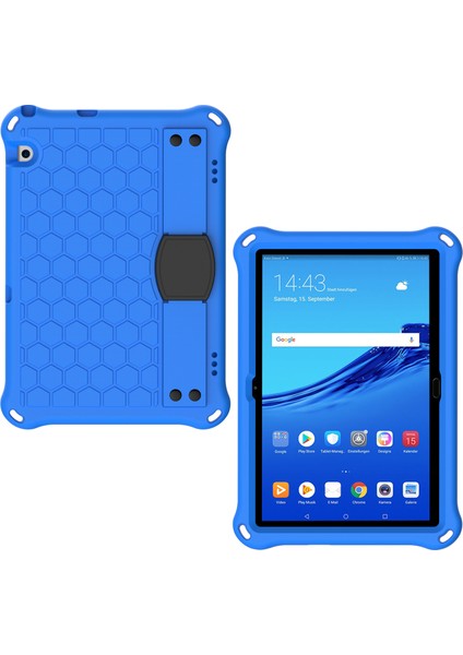 Huawei Mediapad T5 10.1-Mavi/siyah Için Petek Cilt Eva Tablet Kabuk (Yurt Dışından)