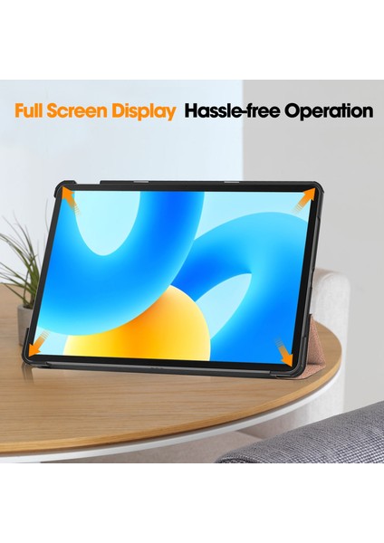 Huawei Matepad 11.5 Için Üç Katlı Stand Tablet Kılıfı Otomatik Uyandırma/uyku Tablet Deri Kapak-Gül Altın (Yurt Dışından)