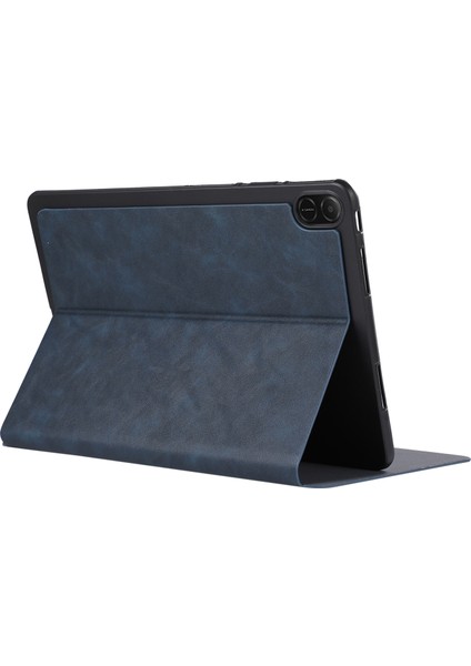 Honor Pad X8A Darbeye Dayanıklı Kılıf Pu Deri Tablet Kapağı Stand-Mavi Için (Yurt Dışından)