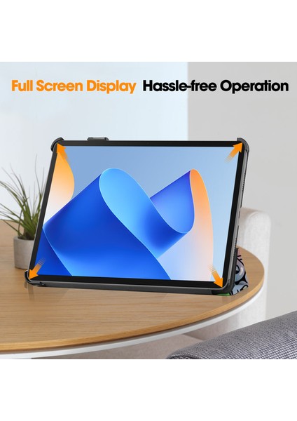 Huawei Matepad 11 (2023) Için Üç Katlı Stand Tablet Kılıfı Otomatik Uyandırma/uyku-Graffiti ile Pu Deri Desenli Kapak (Yurt Dışından)