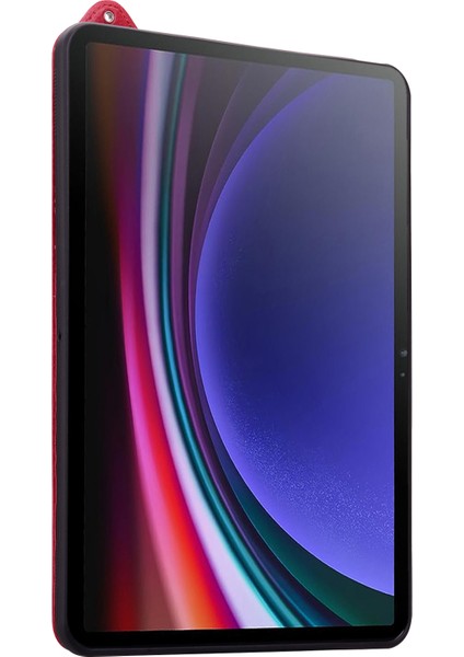 Tablet Kılıfı Honor Pad X8/pad X8 Lite/pad 6 10.1 Inç/huawei Enjoy Tablet 2 10.1 El Kayışı Kickstand Deri Kapak-Kırmızı (Yurt Dışından)