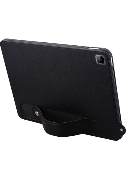 Tablet Kılıfı Honor Pad X8/pad X8 Lite/pad 6 10.1 Inç/huawei Enjoy Tablet 2 10.1 El Kayışı Kickstand Deri Kapak-Siyah (Yurt Dışından)