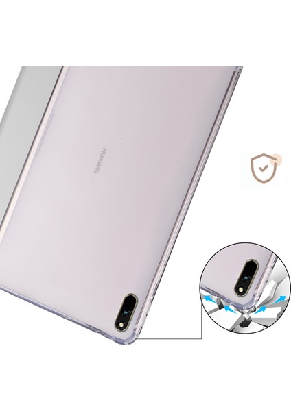 Huawei Matepad 11 (2021) Için Pu Deri Üç Katlı Stand Folyo Darbeye Dayanıklı Kılıf Otomatik Uyku/uyandırma Akıllı Tablet Kapağı ile Kalem Tutucu-Gri (Yurt Dışından)