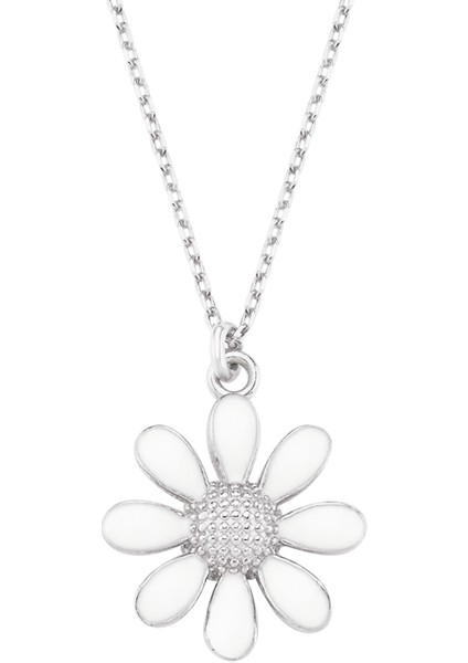 Gümüş Papatya Kolye