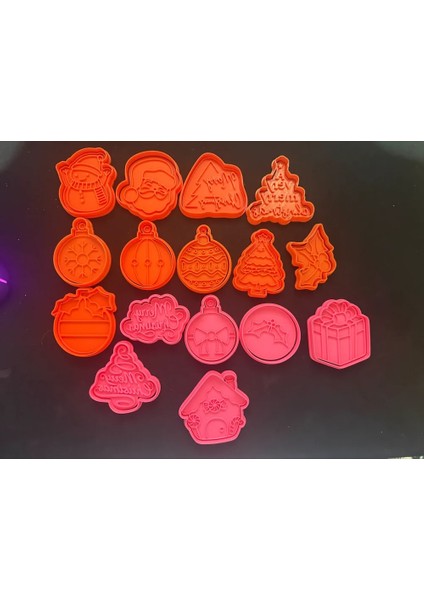 Yılbaşı Temalı Kurabiye Kalıbı ve Şeker Hamuru Kalıbı Seti 5 | 16 Adet | 8 cm fiyatları