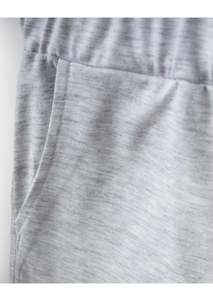 Run Baskılı Penye Şort- T-Shirt Kız-Erkek Takım - Coppa - Gri - 2 Yaş - FRND00000002-9