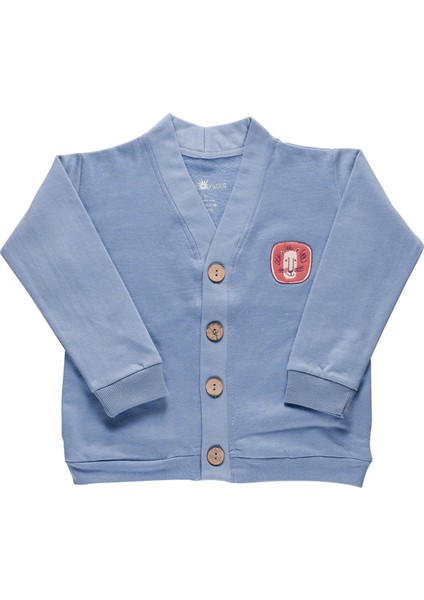 "home" Organik Pamuk Sweatshirt Hırka - Açık Mavi