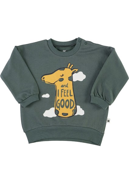 "grow" Sweatshirt-Derin Yeşil