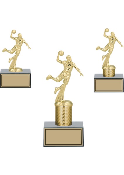 Kişiye Özel Hentbol Figürlü Kupa Takımı-Ödül Kupası-Turnuva Kupası-Kupa Seti 3'lü Takım