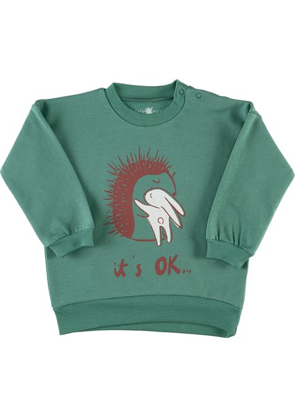 "grow" Sweatshirt-Yeşil