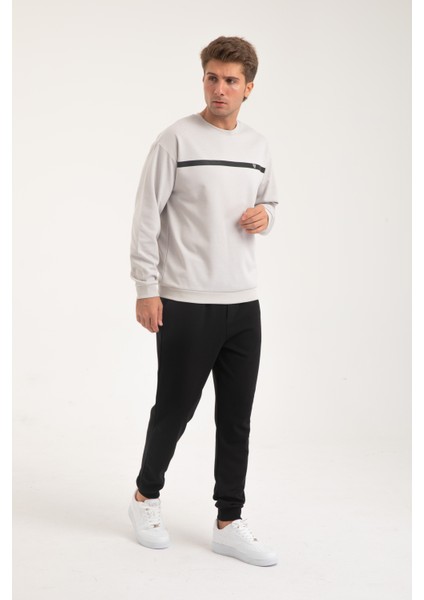 Erkek Baskılı Interlok Kumaş Sweatshirt