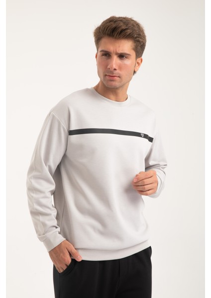 Erkek Baskılı Interlok Kumaş Sweatshirt