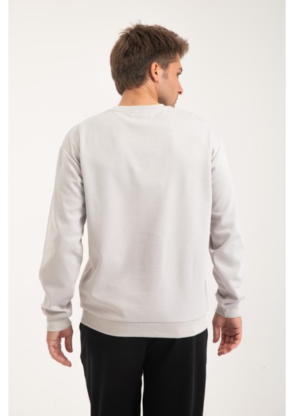 Erkek Baskılı Interlok Kumaş Sweatshirt