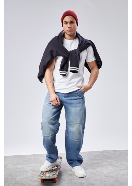 Cedy Denım Erkek Yüksek Bel Skater Baggy Jeanpantolon C362 fiyatları