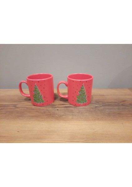 2 Li Kupa 10 cm Yılbaşı / Yeni Yıl / Çam Ağacı